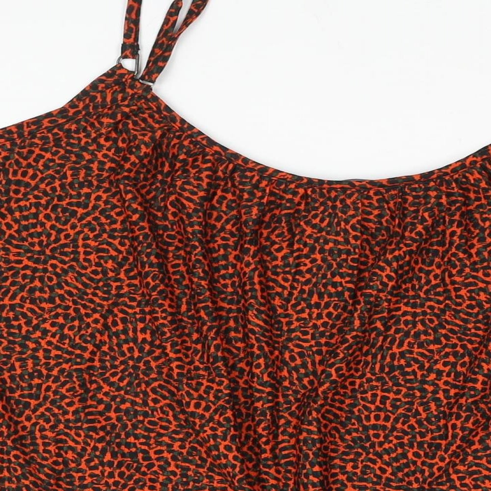 NEXT Womens Red Geometric Polyester Camisole Blouse Size 26 Scoop Neck