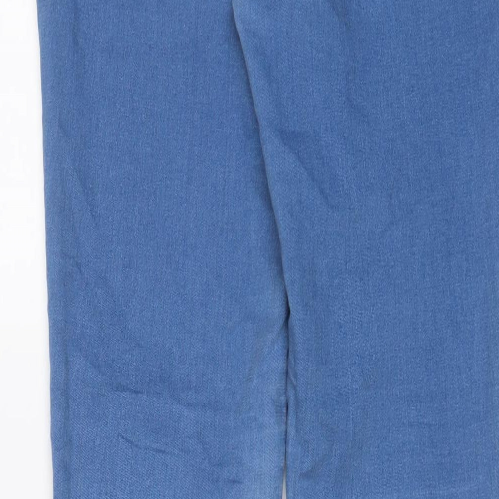 Brand and care label for Denim & Co. women’s blue cotton jegging jeans, size UK 10, 29-inch leg regular