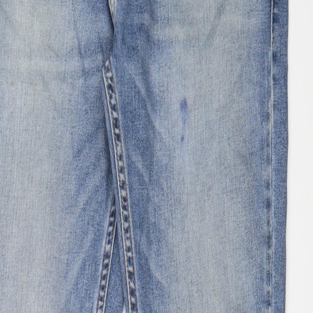 Hollister Mens Blue Cotton Skinny Jeans Size 32 in L30 in Regular Zip