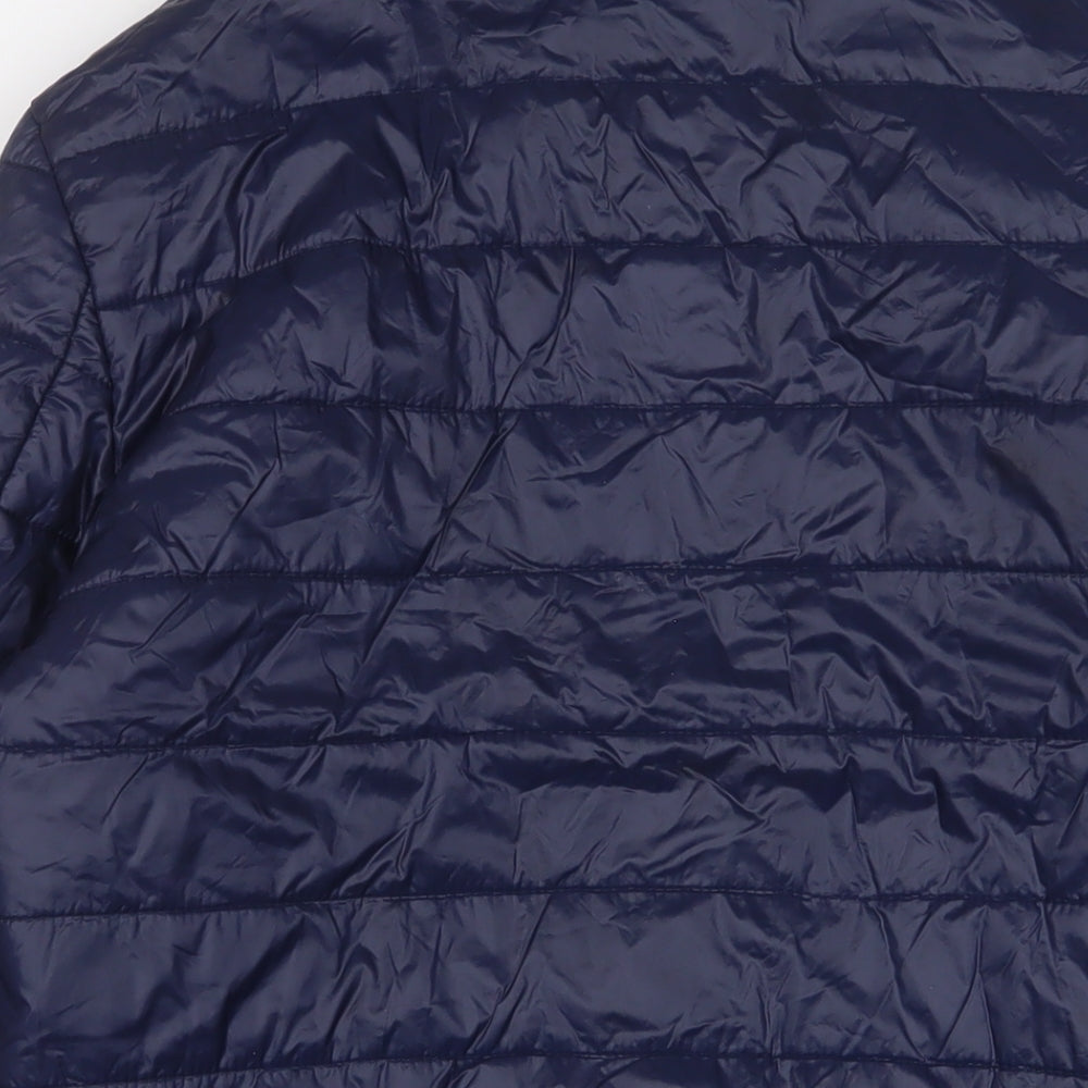 Brand and care label for Antony Morato women’s blue jacket, size S, zip - zip pockets