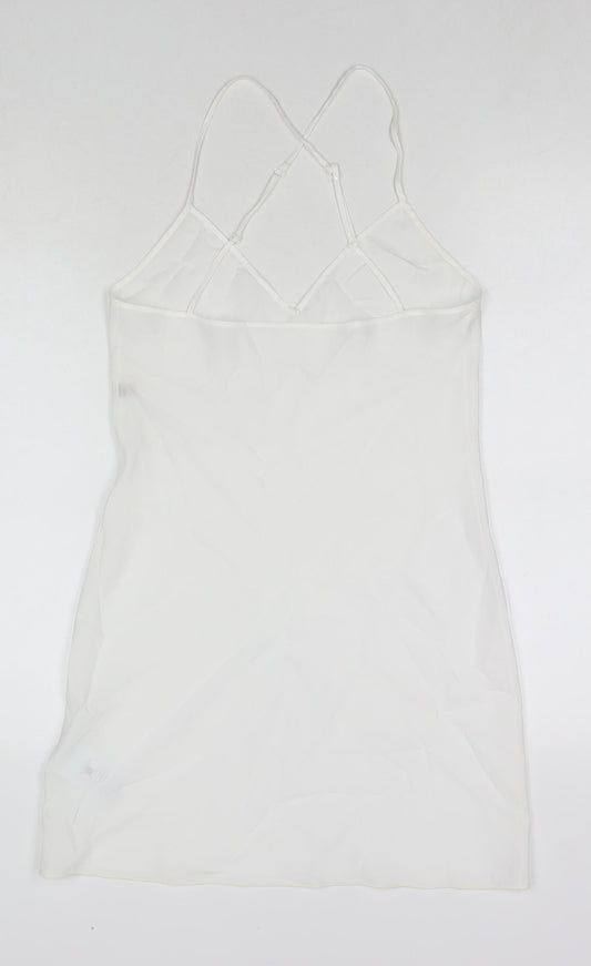 Missoni Womens White Polyester Mini Size 10 V-Neck Pullover