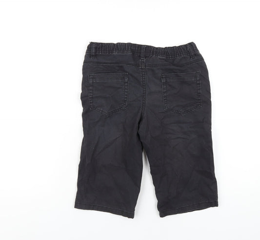 Denim & Co. Boys Black Cotton Straight Jeans Size 10-11 Years Regular Pullover
