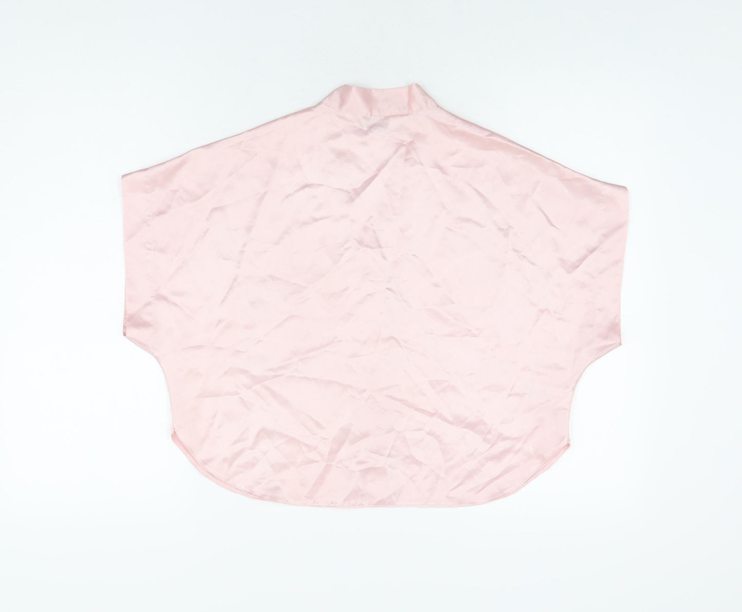 St Michael Womens Pink Polyester Basic Button-Up Size 10 V-Neck