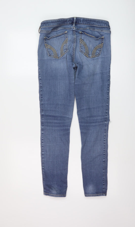 Hollister Womens Blue Cotton Skinny Jeans Size 30 in L29 in Regular Button
