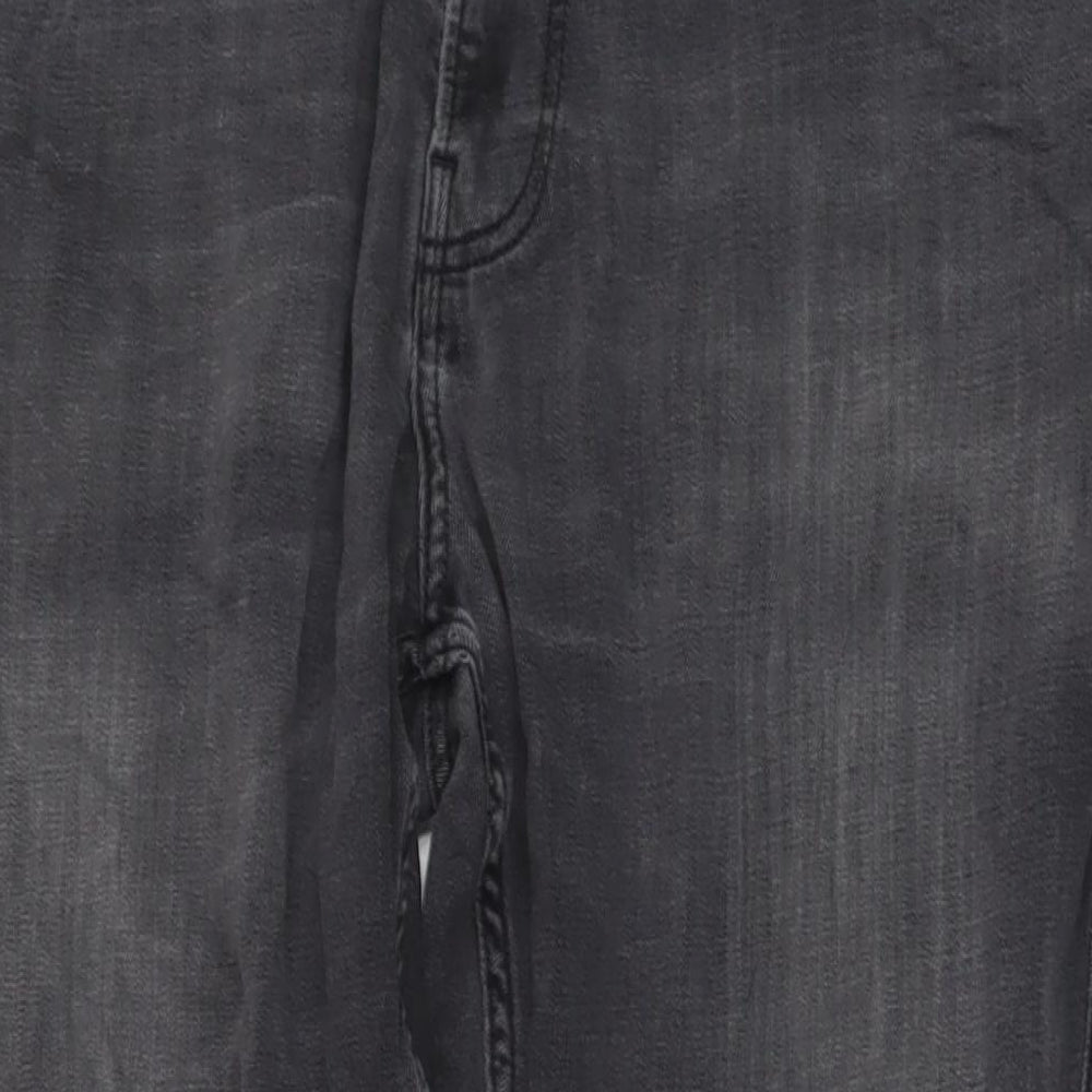 Hollister Mens Grey Cotton Skinny Jeans Size 38 in L34 in Regular Button