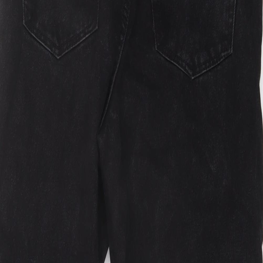 Stradivarius Womens Beige Cotton Mom Jeans Size 6 L27 in Regular Button