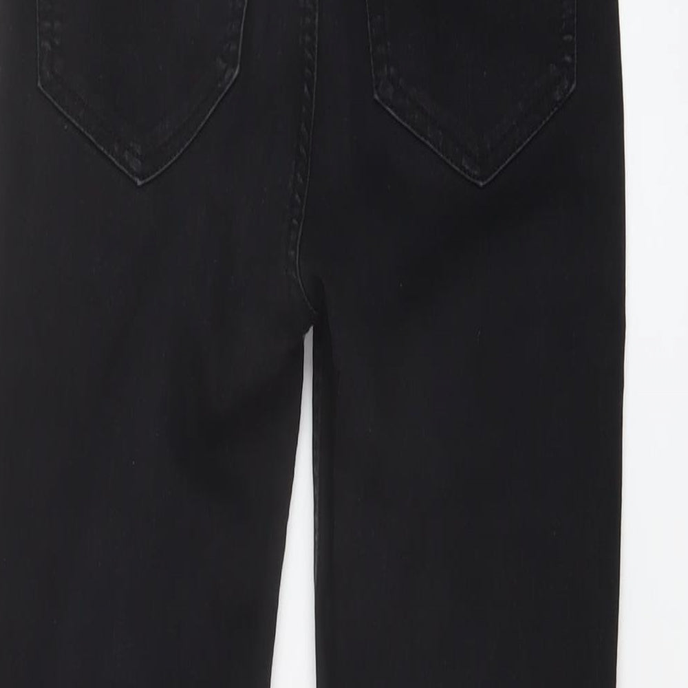 Pull&Bear Womens Black Cotton Skinny Jeans Size 10 L27 in Regular Button