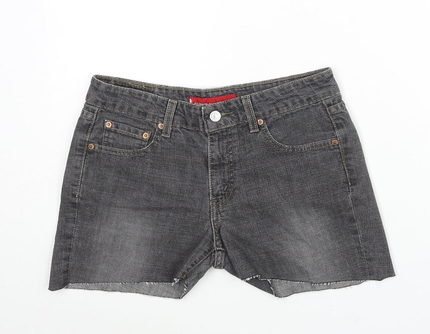 Levi's Womens Grey Cotton Capri Jeans Size 30 in Regular Zip