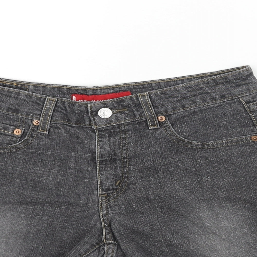 Levi's Womens Grey Cotton Capri Jeans Size 30 in Regular Zip