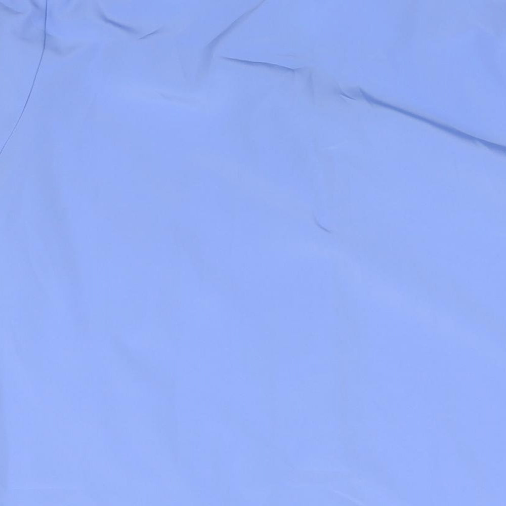 St Michael Womens Blue Polyester Basic Button-Up Size 10 Collared