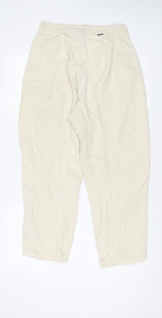 RVCA Womens Beige Cotton Trousers Size 26 in L25 in Regular Zip