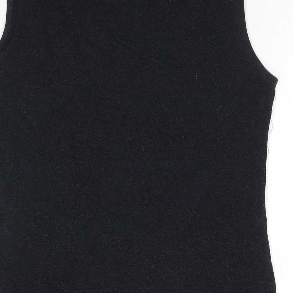 Jessica Reid Womens Grey Viscose Basic Tank Size S Round Neck - Size S/M