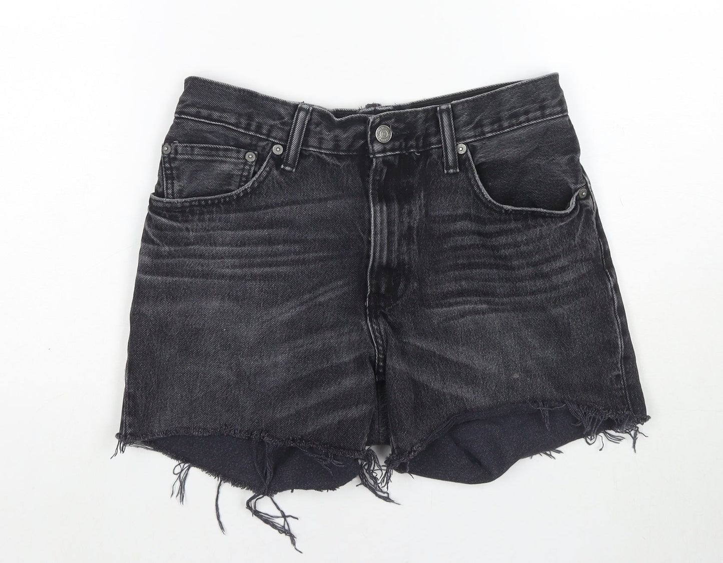 Levi's Womens Grey Cotton Cut-Off Shorts Size 28 in L3 in Regular Zip