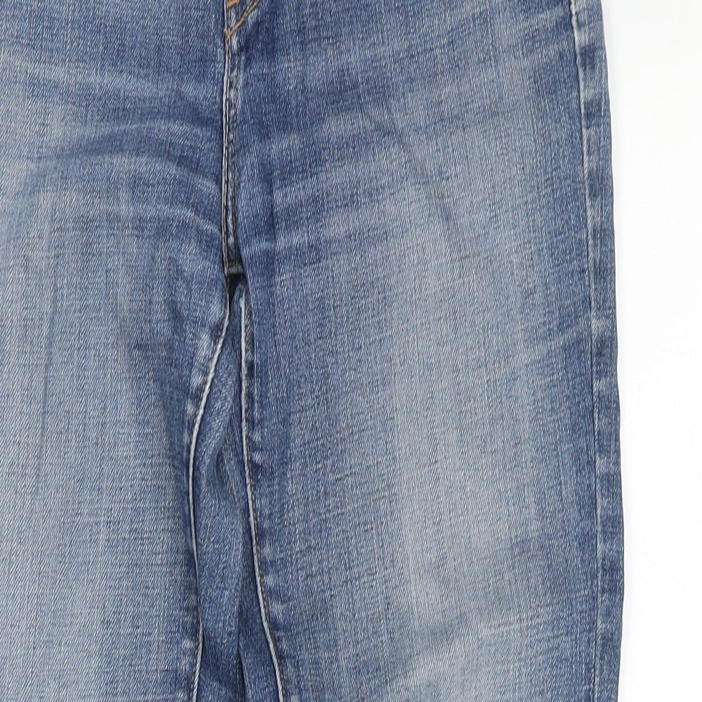 Levi's Womens Blue Cotton Bootcut Jeans Size 28 in L27 in Regular Zip