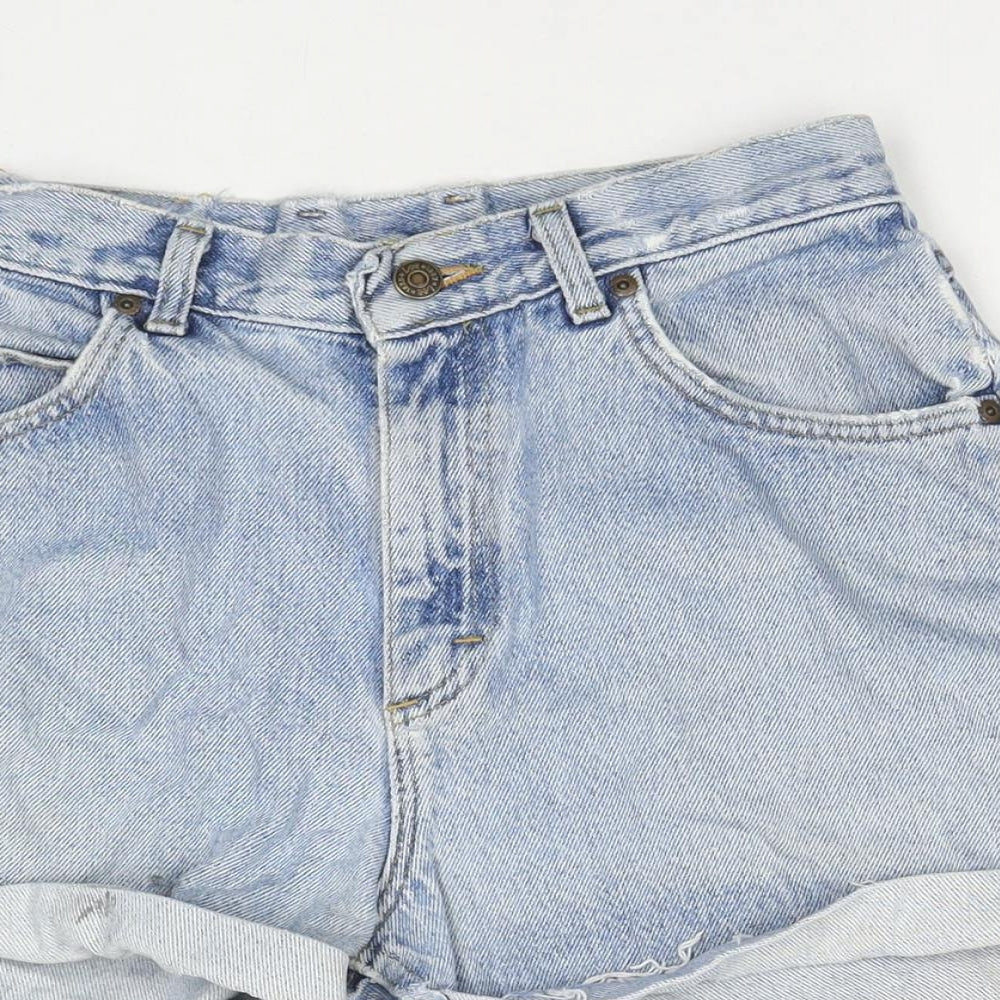 Lee Womens Blue Cotton Blend Cut-Off Shorts Size 28 in L3 in Regular Zip