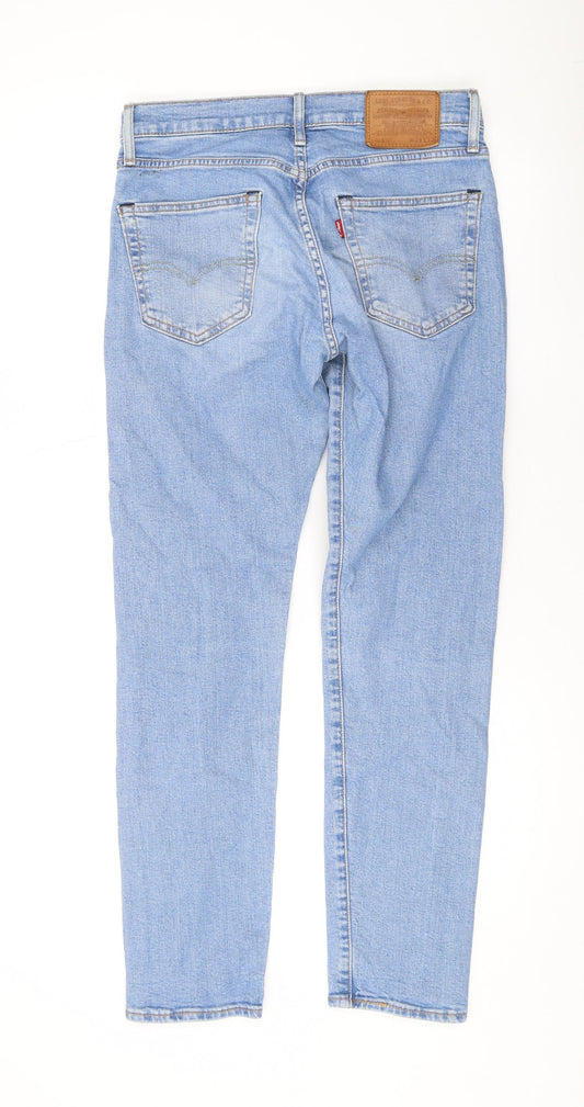 Levi's Mens Blue Cotton Straight Jeans Size 29 in L28 in Regular Zip