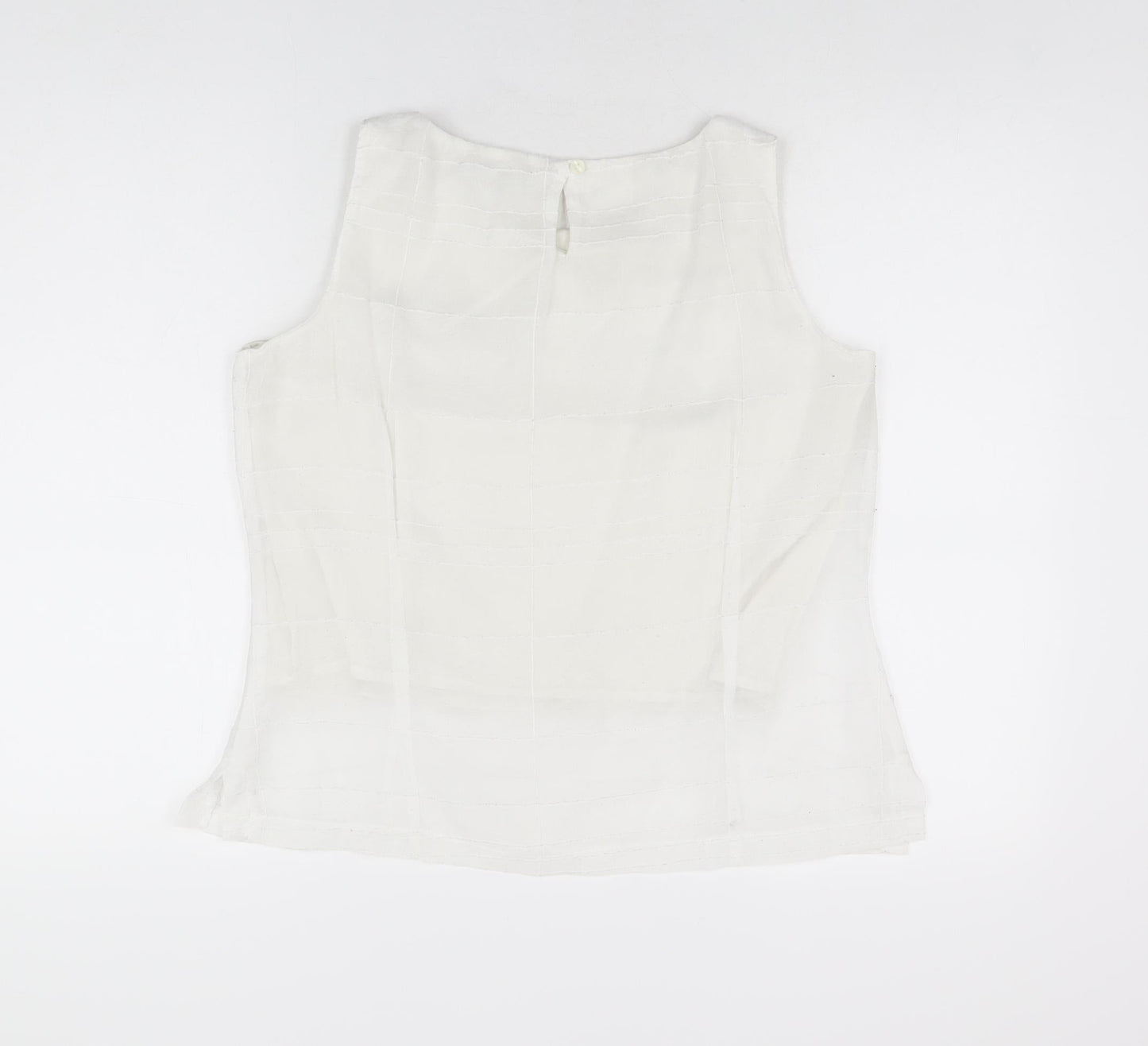 Klass Womens White Polyester Basic T-Shirt Size 14 Scoop Neck