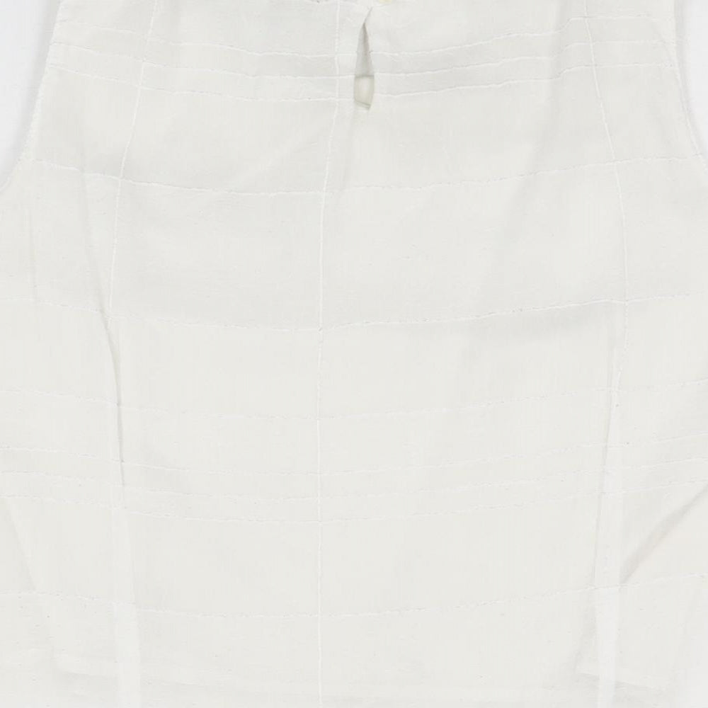 Klass Womens White Polyester Basic T-Shirt Size 14 Scoop Neck