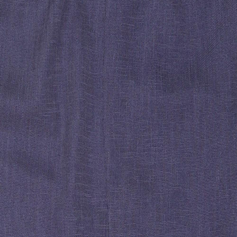 Frank Eden Womens Purple Polyester A-Line Skirt Size 18 Zip