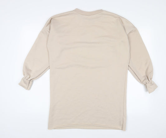 Disney Womens Pink Polyester Jumper Dress Size 6 Crew Neck Pullover