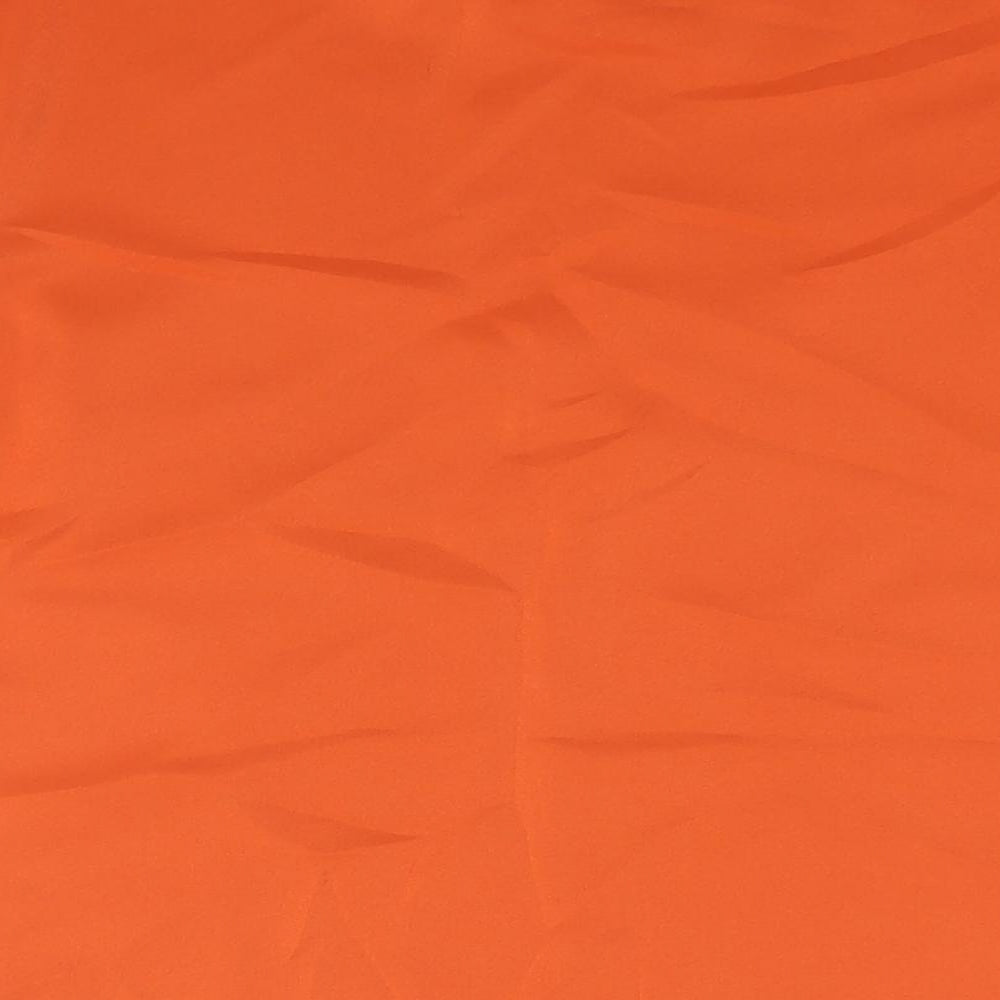 St Michael Womens Orange Polyester Basic Blouse Size 12 Round Neck