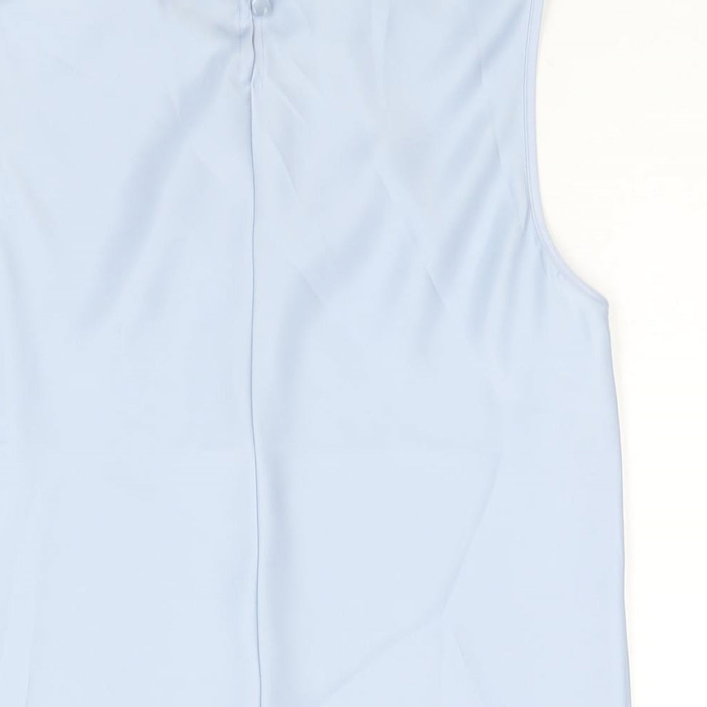 Marks and Spencer Womens Blue Polyester Camisole Blouse Size 10 Roll Neck