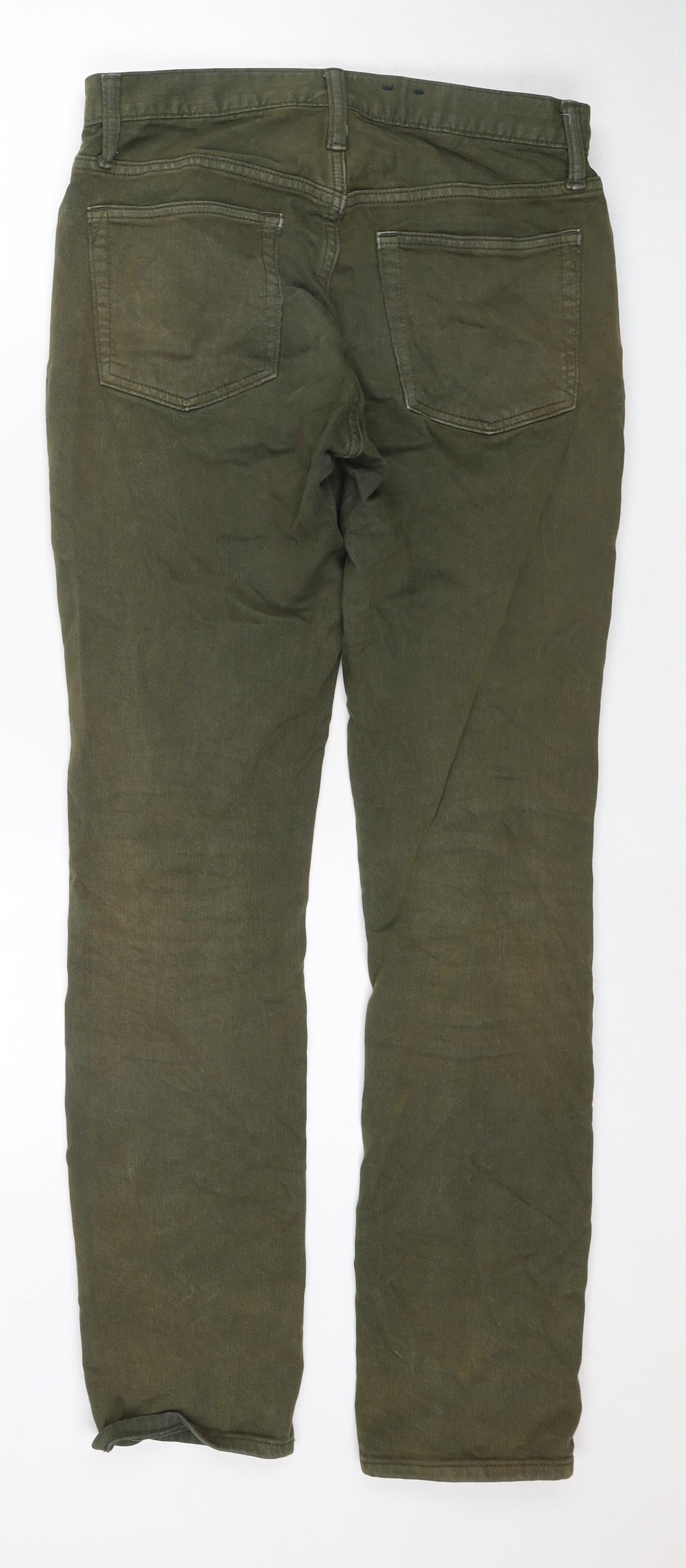 Gap Womens Green Cotton Straight Jeans Size 28 in L32 in Regular Zip