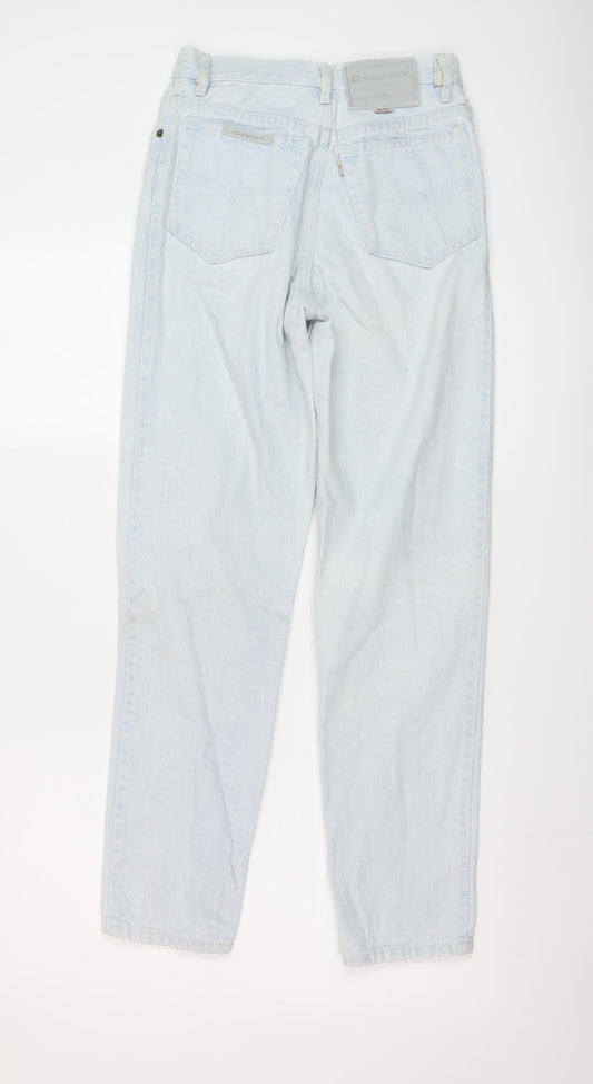 Rambler Womens Blue Cotton Mom Jeans Size 24 in L28 in Regular Button