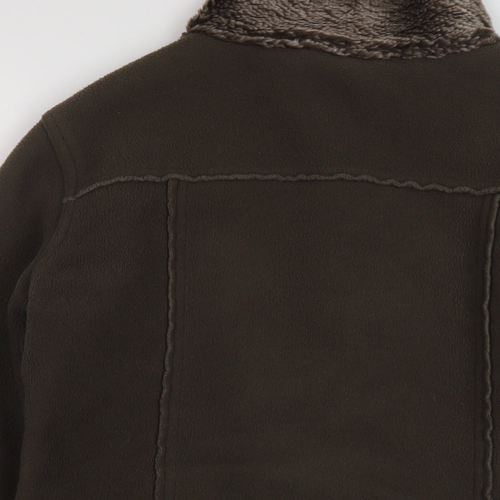 Marks and Spencer Womens Brown Jacket Size 10 Zip