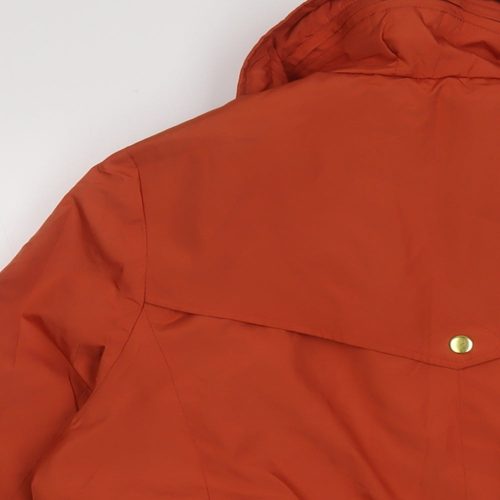 Marks and Spencer Womens Orange Jacket Size 14 Zip