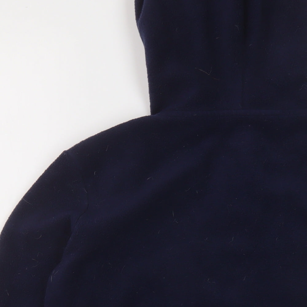 Brand and care label for Gap girls’ blue jacket, size 12, years zip