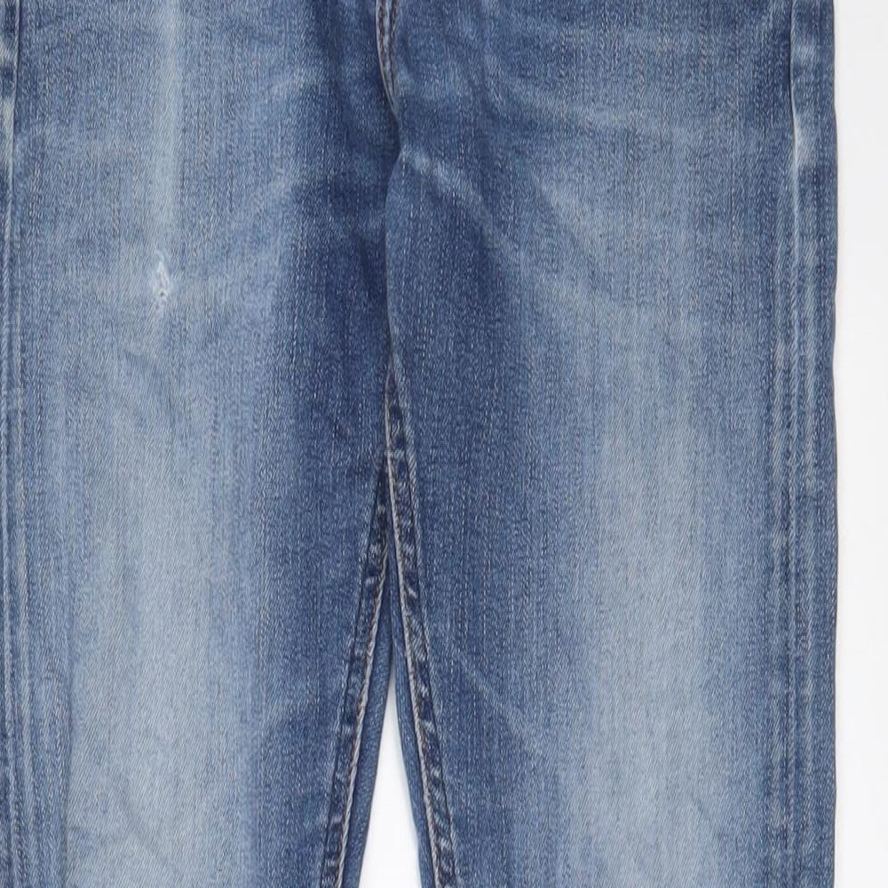 Lee Mens Blue Cotton Skinny Jeans Size 28 in L32 in Regular Zip