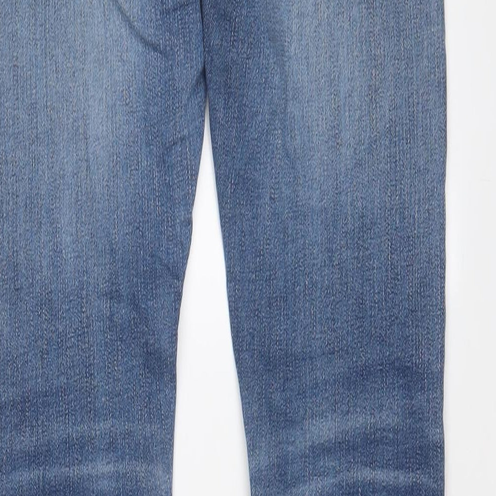 Lee Mens Blue Cotton Skinny Jeans Size 28 in L32 in Regular Zip