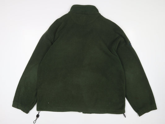 David Taylor Mens Green Jacket Size XL Zip - Zip Pockets