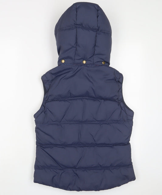 Jack Wills Womens Blue Gilet Jacket Size 10 Zip - Zip Pockets
