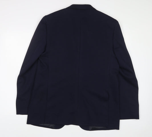 Marks and Spencer Mens Blue Polyamide Jacket Suit Jacket Size 44 Regular