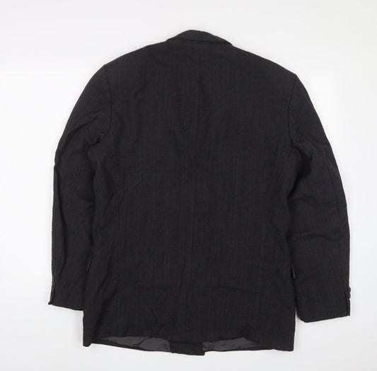 Marks and Spencer Mens Grey Wool Jacket Suit Jacket Size 40 Regular - Inside Pockets
