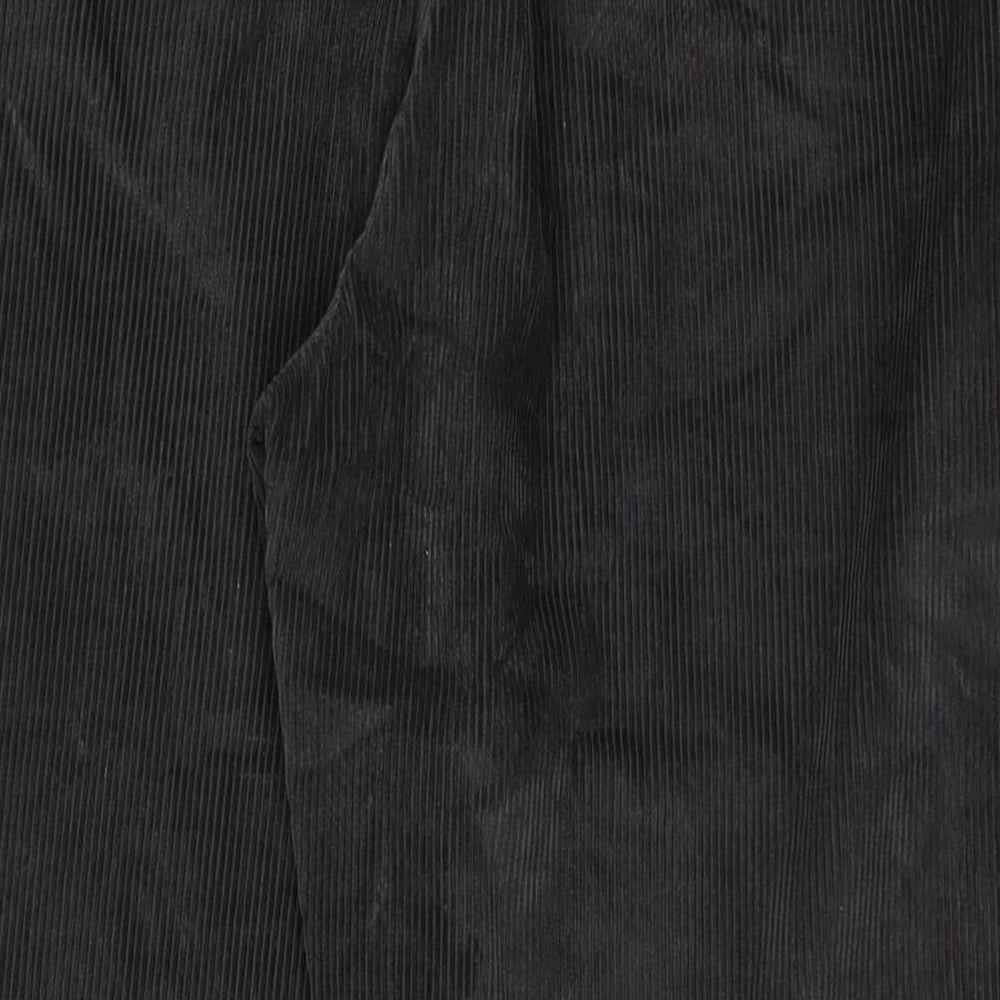 Charcoal Mens Grey Cotton Trousers Size 42 in L32 in Regular Zip