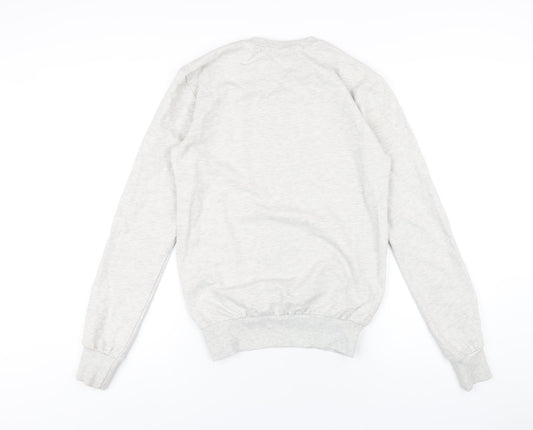 Disney Womens Grey Cotton Pullover Sweatshirt Size XS Pullover - Christmas Mickey Mouse