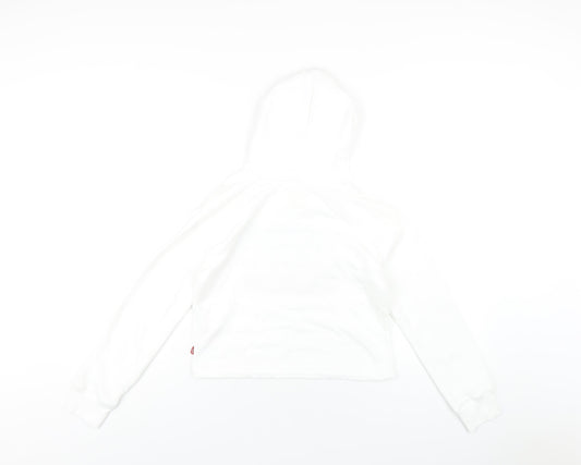 Levi's Girls White Cotton Pullover Hoodie Size 12 Years Pullover
