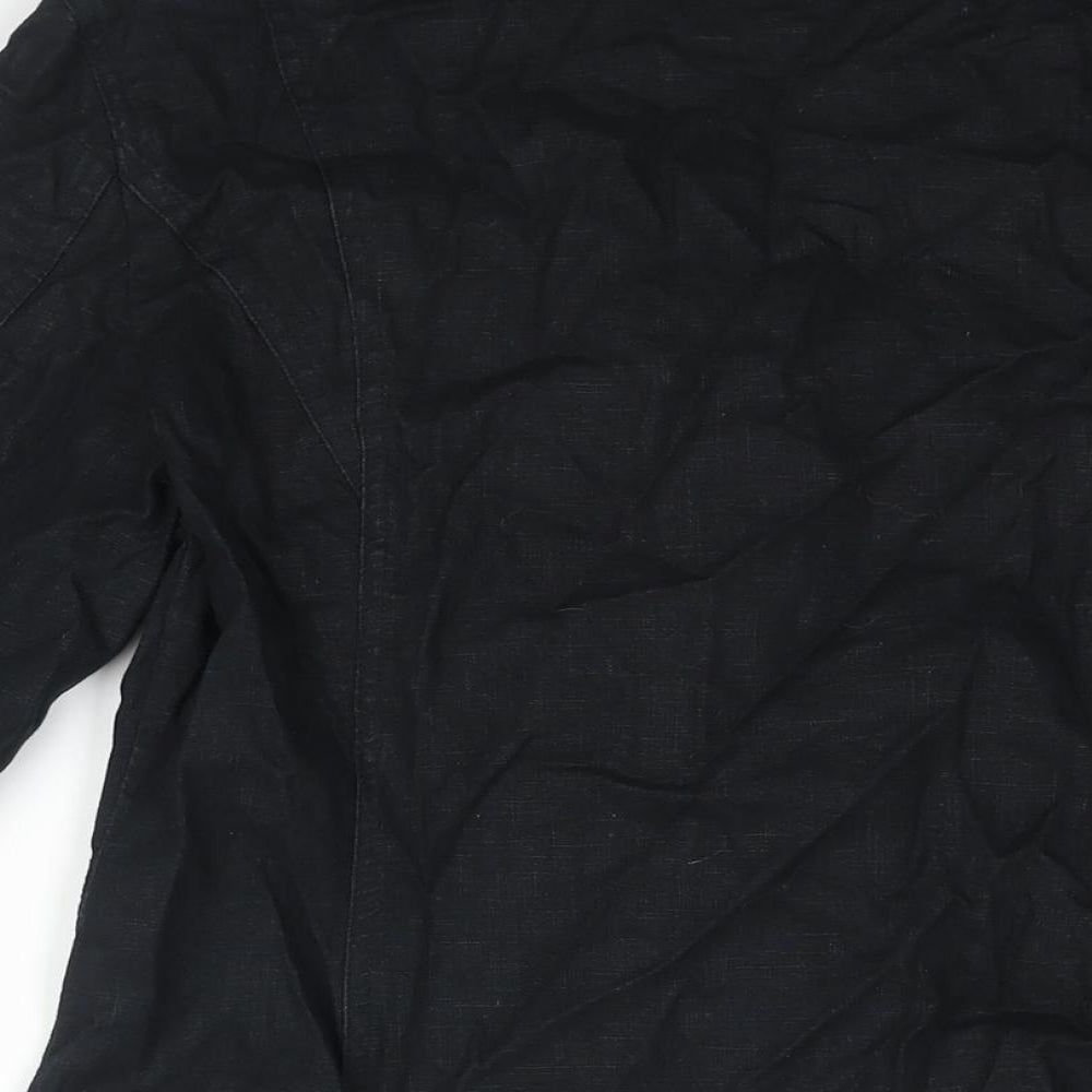 SF Collection Womens Black Jacket Size 12 Tie