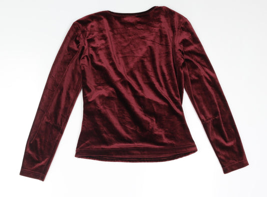 Womens UK Size 8 Raspberry Collection Red Polyester Blouse