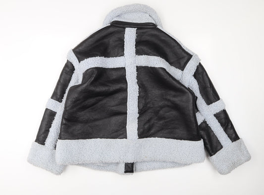 ASOS Womens Black Jacket Size 14 Snap