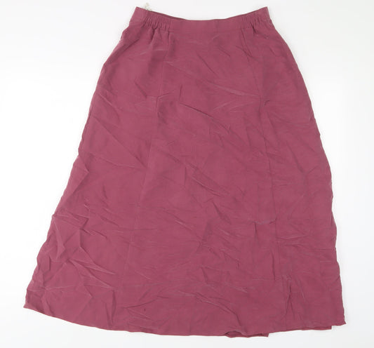 Holmewood Womens Pink Viscose A-Line Skirt Size 12 Button