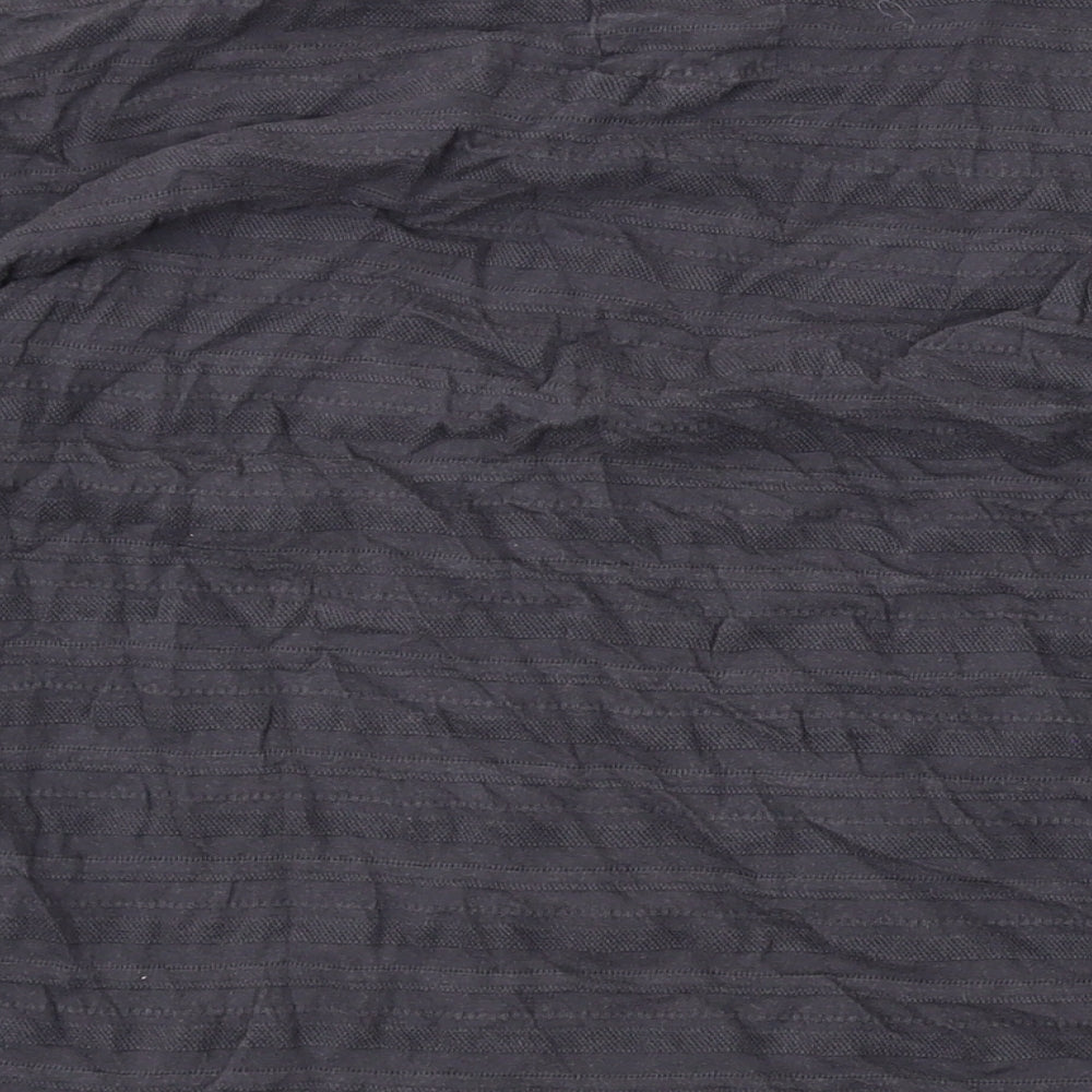 Jack Wills Womens Grey Cotton Basic Blouse Size 8 Boat Neck