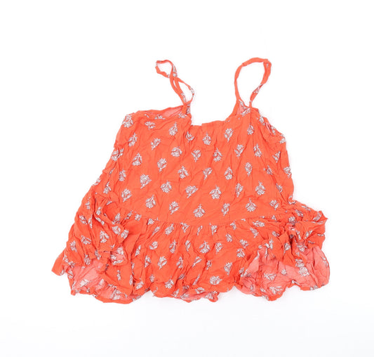 Womens UK Size S Old Navy Orange Viscose Tank