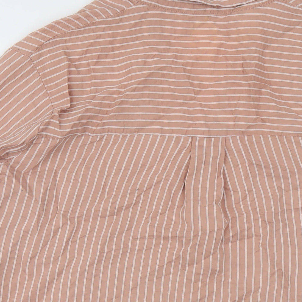 Womens UK Size M Stradivarius Pink Lyocell Blouse