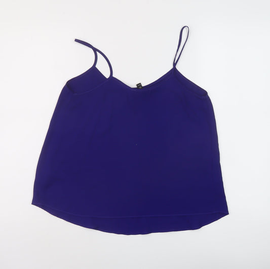 Womens UK Size 10 Topsho[p Blue Polyester Tank