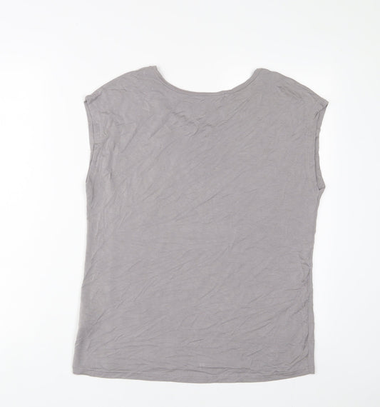 Womens UK Size M Klass Grey Viscose T-Shirt