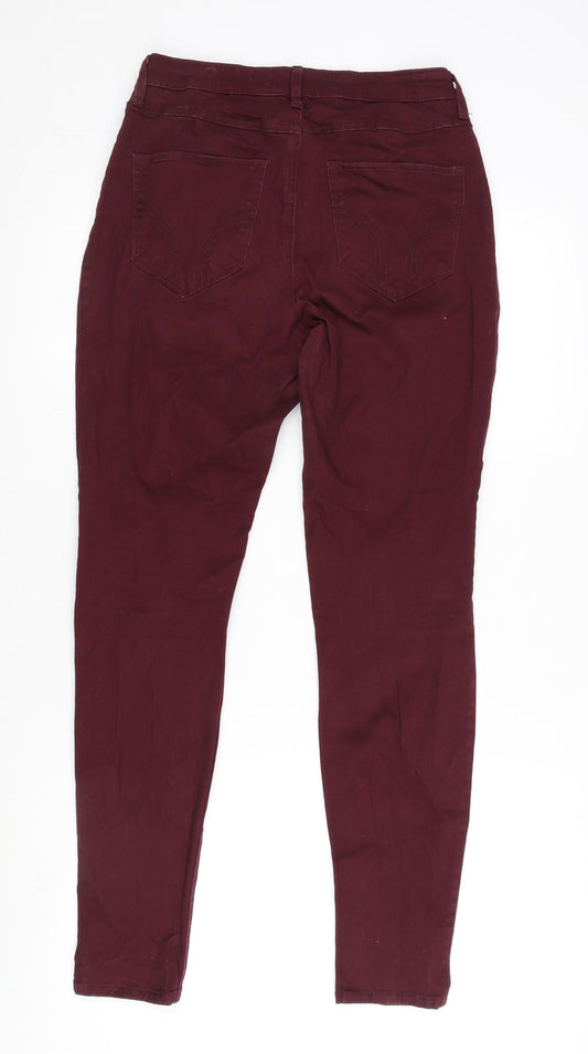 Hollister Womens Red Cotton Straight Jeans Size 28 in L30 in Regular Zip